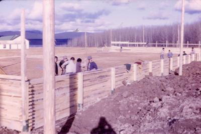 Photographs of students outside at the Lejac Indian Residential School