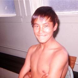 Photographs of boys getting haircuts