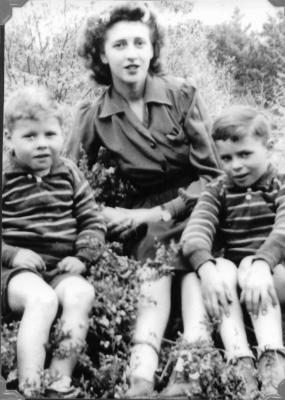 Photographs of buildings and people