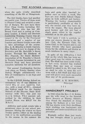 Excerpts from the Algoma missionary news