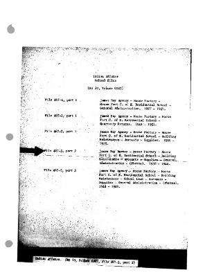 Moose Factory maintenance records