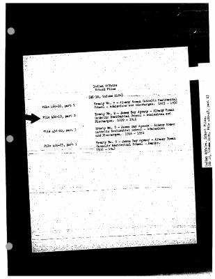 Albany Roman Catholic Residential School admissions and discharges