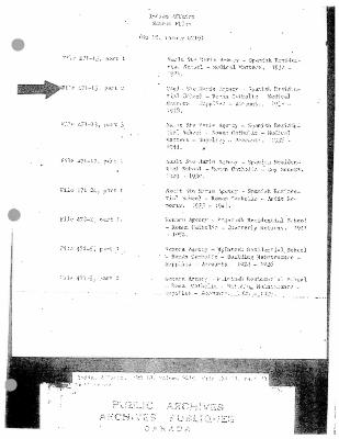 Spanish Residential School medical and accounts records