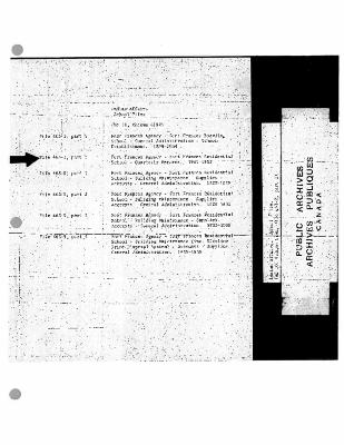 Fort Frances Residential School quarterly returns (part 1 of 4)