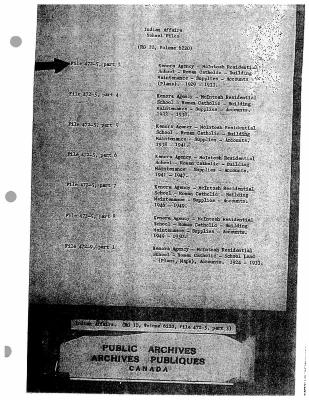 McIntosh Indian Residential School maintenance and accounts records