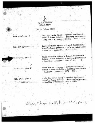 Spanish Residential School building maintenance and accounts documents