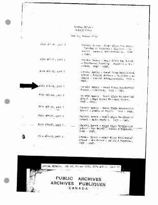 Mount Elgin Residential School livestock records