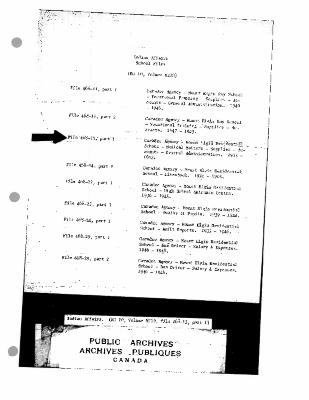 Mount Elgin Residential School medical and administration records