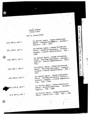 Mohawk Indian Residential School maintenance and accounts records