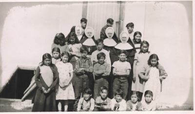 Photographs of students at Ermineskin Indian Residential School
