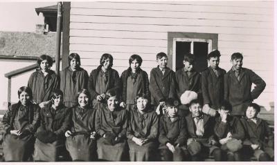 Photographs of students at Ermineskin Indian Residential School