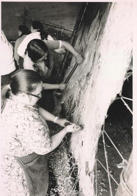 Photographs of people working in Hobbema