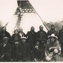 Photographs of students and community members in Hobbema