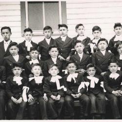 Photographs of students and community members in Hobbema