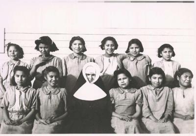 Photographs of students at Ermineskin Indian Residential School