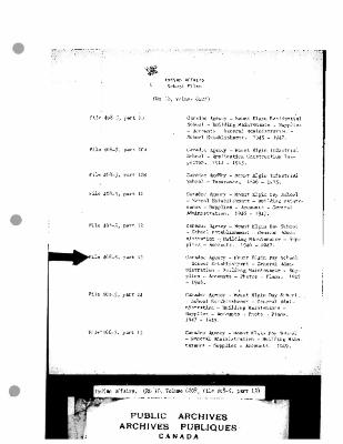 Mount Elgin Day School establishment, administration, and maintenance records