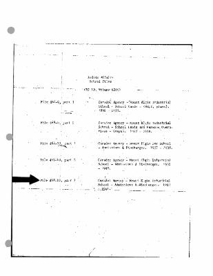 Mount Elgin Industrial School admissions and discharges records