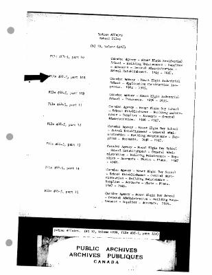Mount Elgin Industrial School construction inspector records
