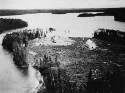 Photograph of Pelican Lake IRS, aerial view