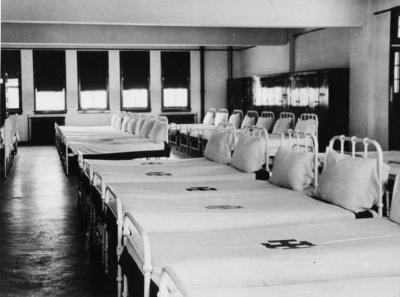 Photograph of a large dormitory