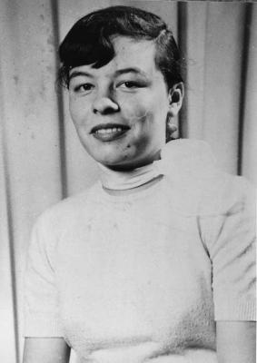 Photograph of Susie Kicknosway, Shingwauk graduate and top Ontario School typist