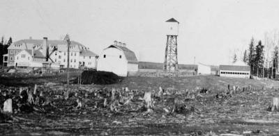 Photograph of buildings at the residential school in Sioux Lookout