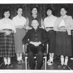 Photographs of staff and graduating students at St. Mary&#039;s