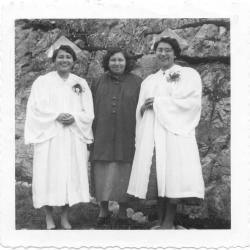 Photographs of staff and graduating students at St. Mary&#039;s