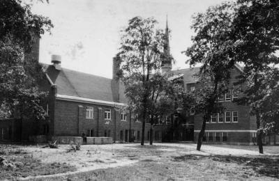Photograph of the boys schoolyard