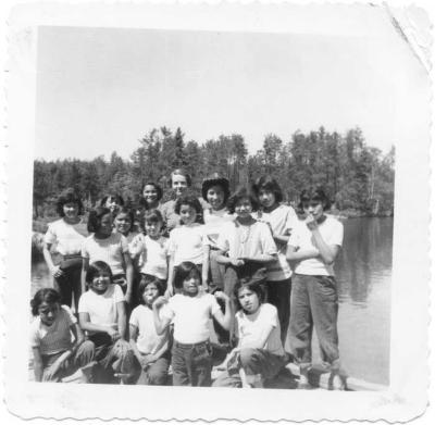 Photographs of students, buildings, and activities