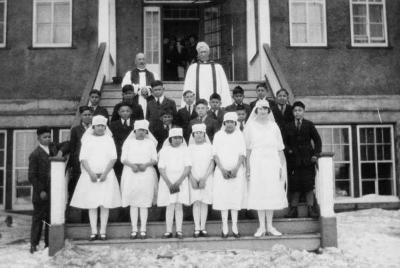 Photograph of a confirmation class