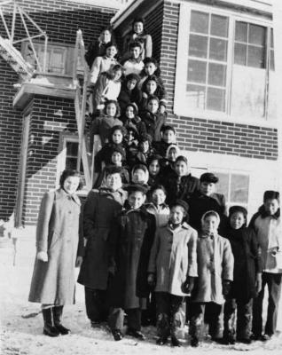 Photograph of St. Cyprian's girls and staff