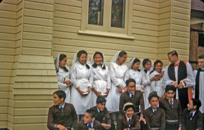 Photographs of students and activities in Fort George