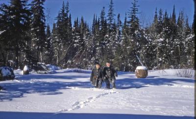Photographs of students and nursing staff in Moose Factory