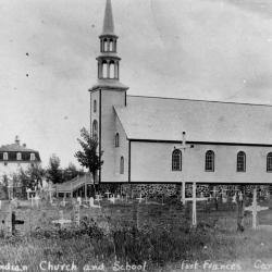 Photographs of students and buildings at St. Margaret&#039;s Indian Residential School