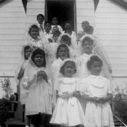 Photographs of students at St. Margaret&#039;s Indian Residential School