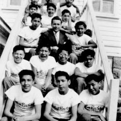 Photographs of students and buildings at St. Margaret&#039;s Indian Residential School