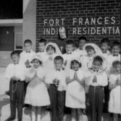 Photographs of students and buildings at St. Margaret&#039;s Indian Residential School