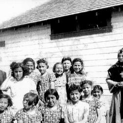 Photographs of students and buildings at St. Margaret&#039;s Indian Residential School