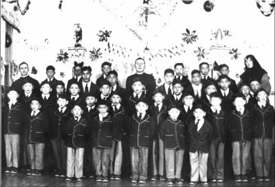 Photograph of a group of boys and staff