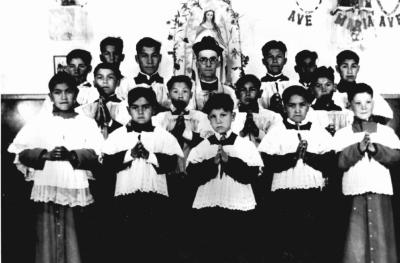 Photograph of a group of altar boys
