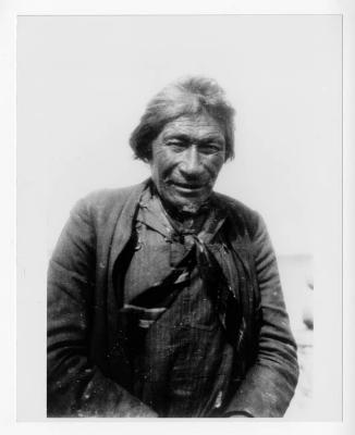Photograph of an elderly Fort Albany man