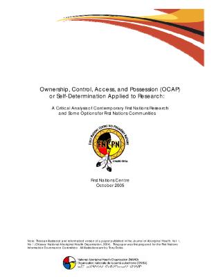 Ownership, control, access, and possession or self-determination applied to research