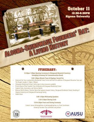 Algoma-Shingwauk founders`day: a living history