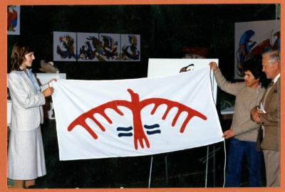Photograph of the thunderbird flag