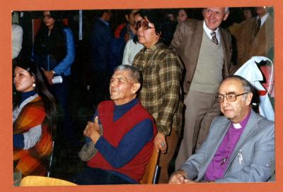 Photograph of Dan Pine at flag raising