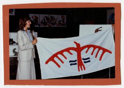 Photographs of the thunderbird flag