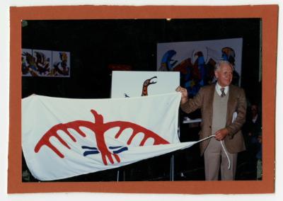 Photograph of the thunderbird flag