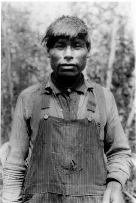 Photograph of an unidentified man in Fort Albany