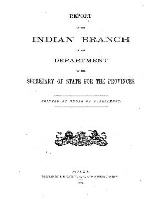 Report of the indian branch of the Department of the Secretary of State for the Provinces 1870
